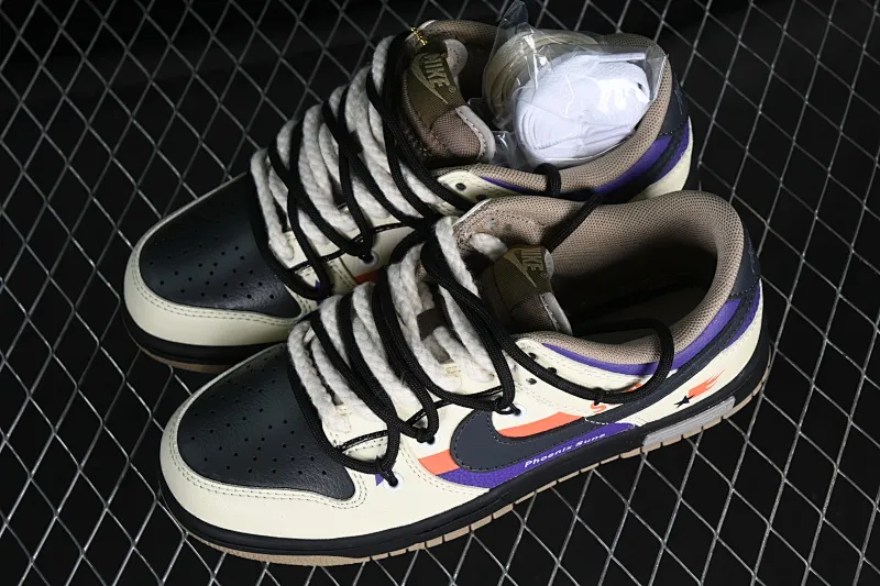 All categories Nk SB Dunk Series Nk SB Dunk Low Low-top sneakers Nk Dunk Low Panda Prank Retro Street Son of the Sun Suns Purple Orange SB strap low-top casual sneakers DJ6188-200